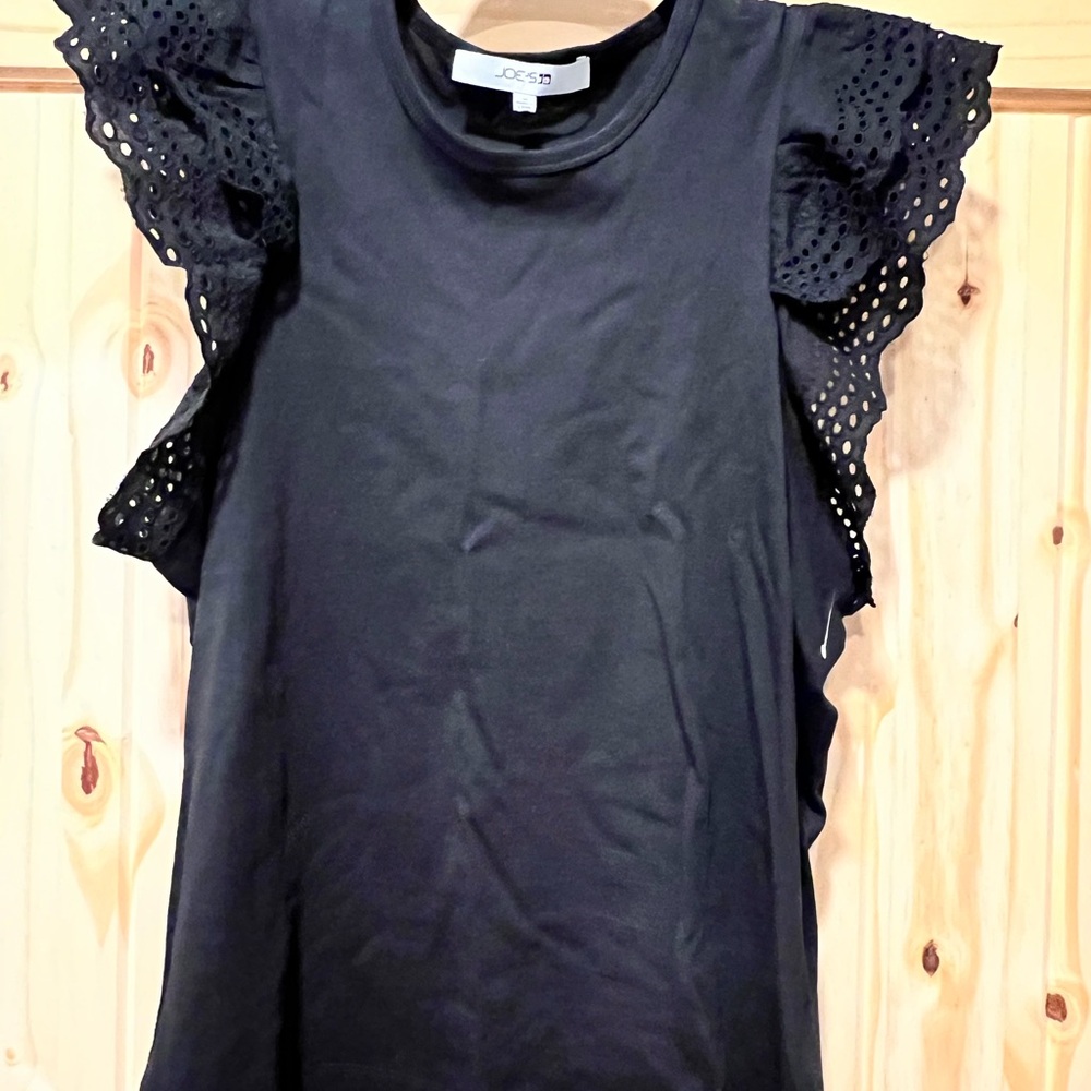 J.O.E.’s Black Eyelet Sleeve Top - NWOT